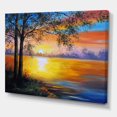 thumbnail image 3 of Designart Arbre du soir près du lac Art mural sur toile, 3 of 4
