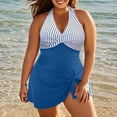 thumbnail image 2 of PMVFHDE Plus Size Swimsuit For Women Swim Dress One Piece Bathing Suit With Cross Back Design And Flowy Skirt, 2 of 6