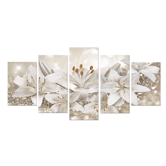 Tableaux sur Toile Art Mural Mode Art Mural Peinture sur Toile 5 Mode Belle Fleur Toile Encadrée Art Mural Fleur Art Mural sur Toile Impressions sur Toile Art Mural