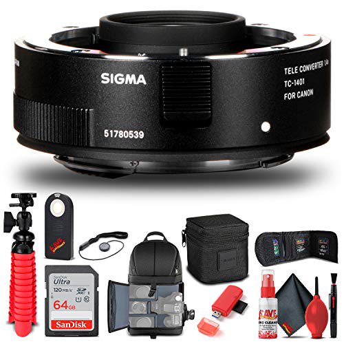 Sigma TC-1401 1.4x Teleconverter for Canon EF (879101) Bundle