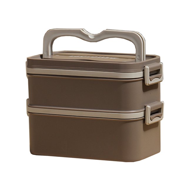 TopLLC Bento Box for Adult, Portable Double Layer Plastic Food Containers Lunch Box with Utensils, Leak-Proof BPA-Free Reusable Meal Prep Container Microwave & Dishwasher Safe for School Work Travel