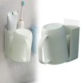 thumbnail image 1 of Spoon And Lid Rest Toothbrush Holder For Bathroom Household Tooth Cup Rack For Tooth Mug Wall Mounted Mouthwash Cup Washing And Brushing Teeth Cup Hook Wall Mounted Cup Rack For Small Spaces, 1 of 9