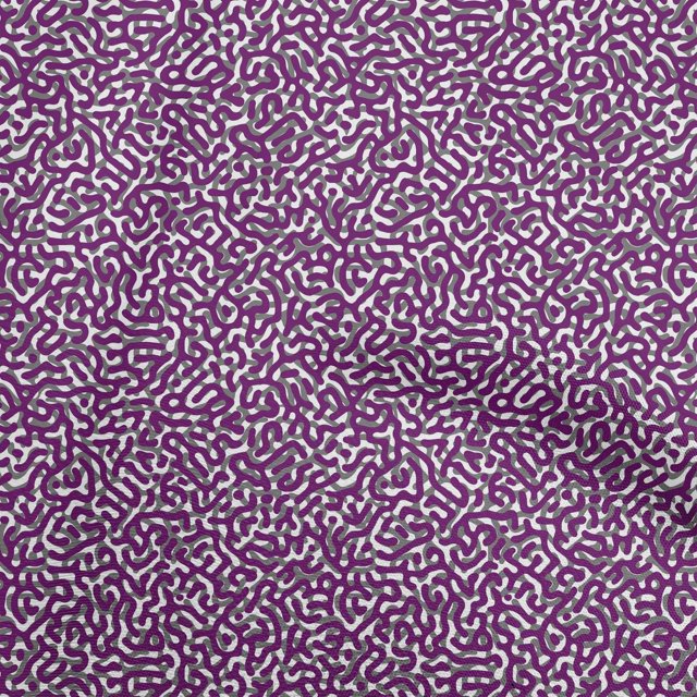 oneOone Polyester Lycra Purple Fabric Abstract Sewing Craft Projects Fabric Prints By Yard 56 Inch Wide