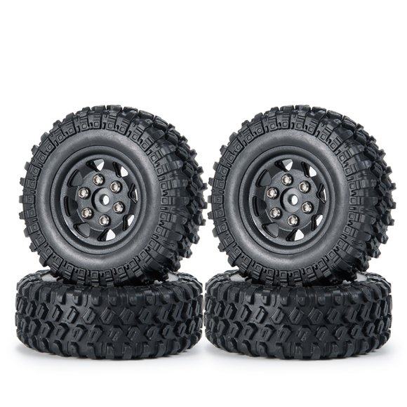 Lot de 4 Jantes à 1:24 à Verrouillage par Billes pour Axial SCX24 90081 00001 00002 Accessoires