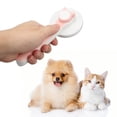 thumbnail image 4 of Cat Slicker Brush, Ergonomic Handle Pets Comb Brush Tool One Button Self  Easy To   For Home For Cats Pink, 4 of 8