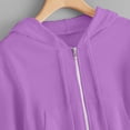 thumbnail image 5 of Timegard Zip up Hoodies for Women Plus Size Cropped Sweatshirts Long Sleeve Shirts Pullover Solid Color, 5 of 5
