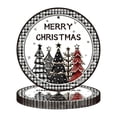 thumbnail image 1 of B Christmas Party Tableware Disposable Paper Plates Set Black White Checkered Christmas Tree Theme 9 Inch Plates 23X23Cm 9.06X9.06 Inches, 1 of 7