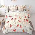 thumbnail image 1 of Erosebridal Cardinal Bird Bed in a Bag Queen size, Tree Branches Bed Set, 7-Piece, 1 of 5