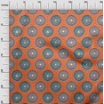 thumbnail image 3 of oneOone Polyester Spandex Orange Fabric Asian Block Craft Project Decor Fabric Printed by The Yard 56 Inche Wide-9302, 3 of 4