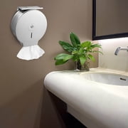 Stainless Steel 304 Large Hand Wipe Large Roll Paper Towel Box Hotel Bathroom Public Restroom Hotel Round Paper Roll