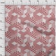 thumbnail image 3 of oneOone Velvet Maroon Fabric Geometrical Mix Craft Projects Decor Fabric Printed By The Yard 58 Inch Wide, 3 of 4