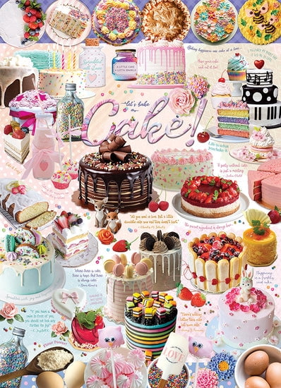 Cobble Hill 1000 Piece Puzzle - Cake Time - Sample Poster Included