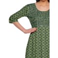 thumbnail image 3 of Moomaya Kurta à Manches 3/4 Imprimée pour Femmes Kurti Longue Vêtements d'Été pour Femmes, 3 of 5