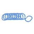 thumbnail image 5 of Clear Light Blue Plastic Shower Curtain Rings - Set of 12, 5 of 5