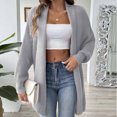 thumbnail image 4 of Pisexur Womens Jacket Open Front Cardigans Trench Coats Fall Jackets Women's Solid Color Fashionable Loose Sweater Cardigan Tops, 4 of 6