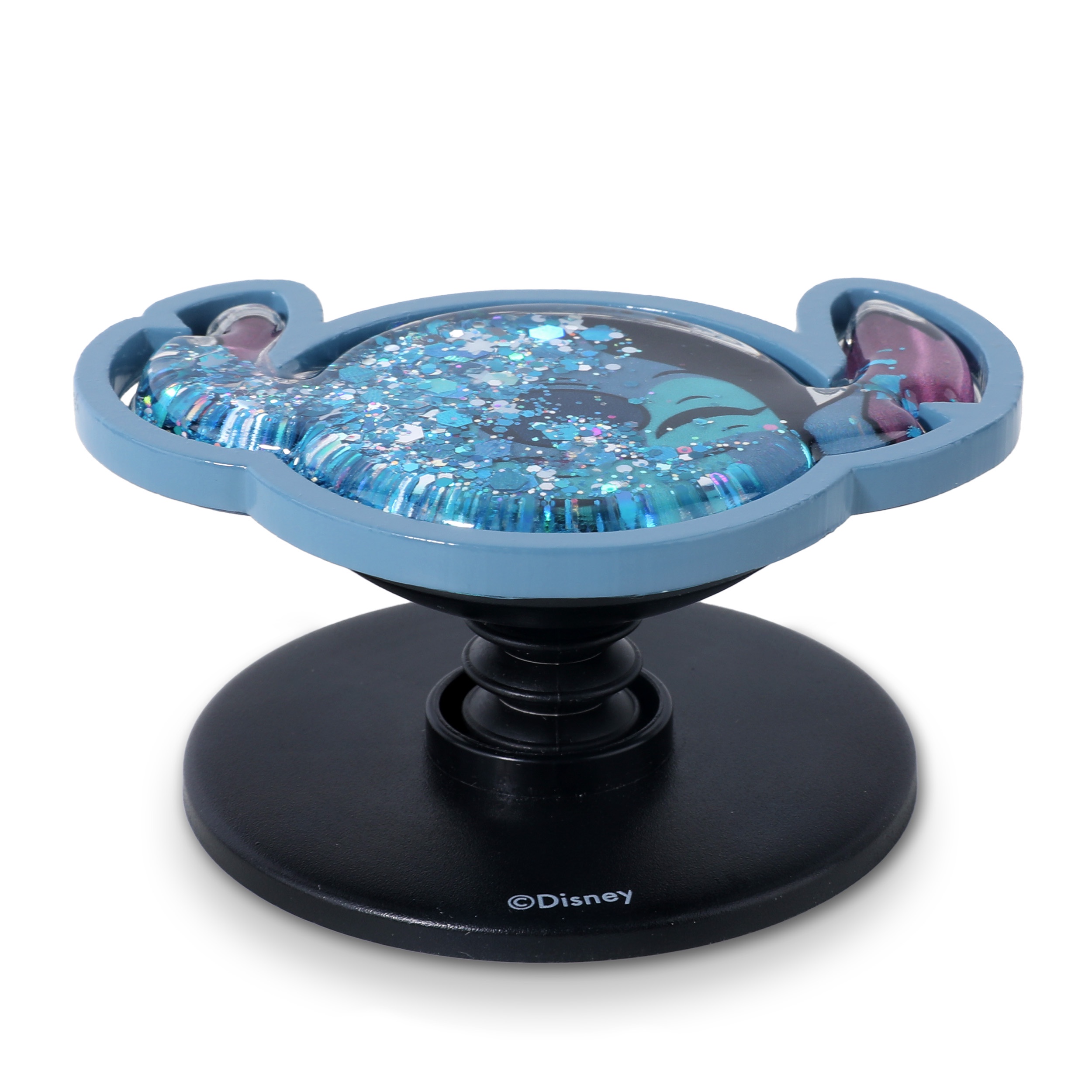 Poignée de téléphone à paillettes liquides Disney Stitch Clin d’œil