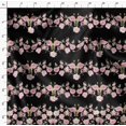 thumbnail image 4 of Soimoi Black Poly Georgette Fabric Flowerpecker & Floral Panel Printed Craft Fabric by The Yard 52 Inch Wide, 4 of 5