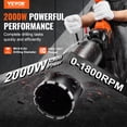 thumbnail image 2 of VEVOR Core Drill Machine 0.8-6.3in Dia 2000W Handheld and Stand Core Drill Rig, 2 of 9