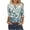 Green, variant on Cotton Tops for Women 3/4 Sleeve Round Neck Loose Top Casual Shirt 1 Pc