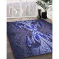 thumbnail image 3 of Ahgly Company Machine Washable Indoor Rectangle Transitional Midnight Blue Area Rugs, 2' x 5', 3 of 7