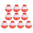 thumbnail image 1 of Unique Bargains 0.75 Inch Fishing Bobbers, Plastic Push Button Round Fishing Float, Red and White 10 Pack, 1 of 7
