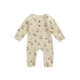 thumbnail image 1 of Kmbangi Baby Rainbow Romper Long Sleeve Pants Buttoned Crotch Bodysuit, 1 of 8