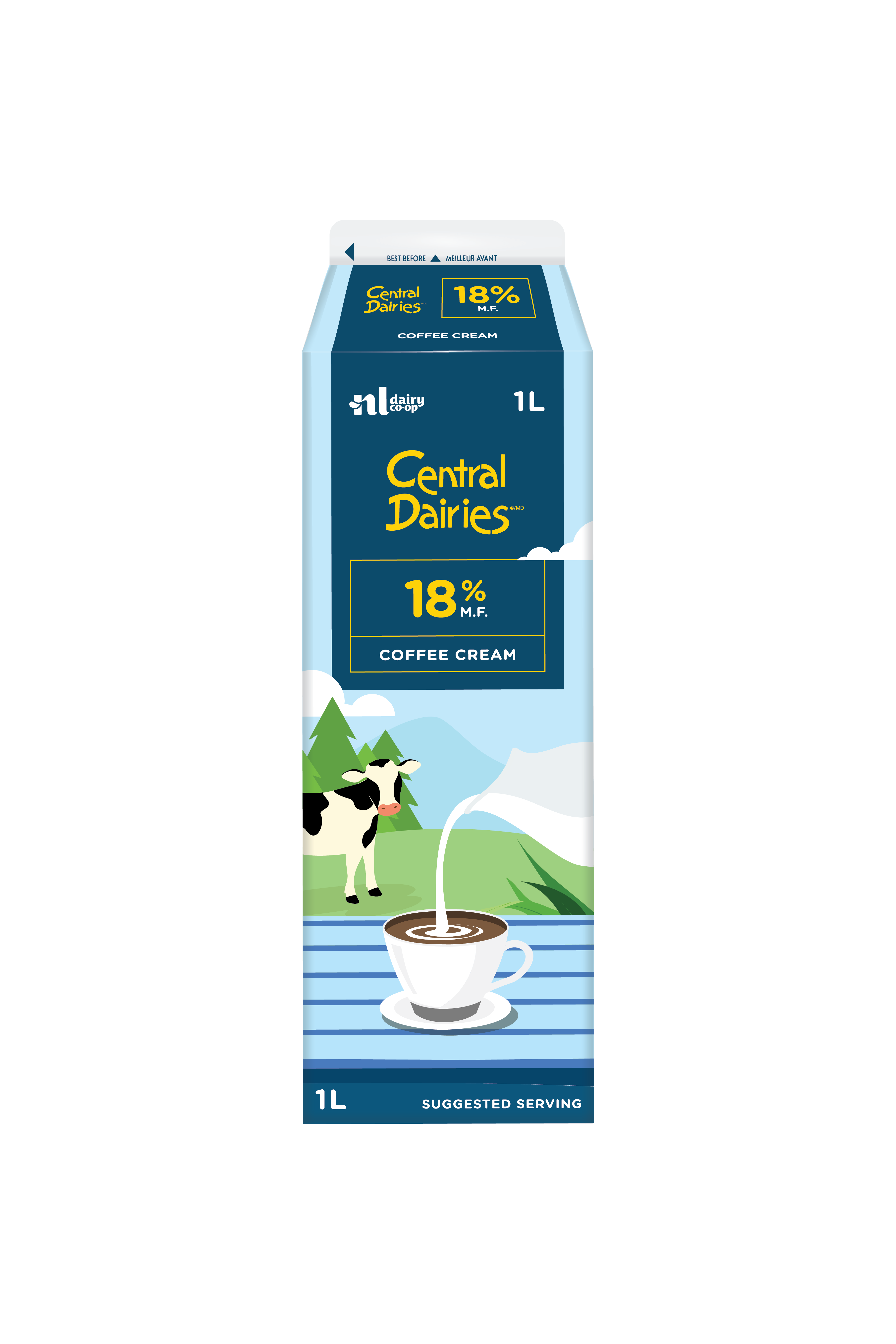 Central Dairies Crème à Café 18 %