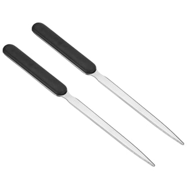 Unique Bargains Trancheur d'Enveloppes à Main, Ouvre-Lettres en Acier Inoxydable Léger, Couteau Ouvre-Lettres à Main, Lot de 2 (Noir)