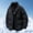 c01Black, variant on LNWUY Men's Down Jacket Warm Puffer Jacket Winter Coats Long Sleeves Zipper Stand Collar Outwear Insulated Jacket Gray M