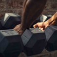 thumbnail image 2 of Signature Fitness Hex Dumbbells Strength Training Workout Equipment Set, 50 lbs, 2 of 4