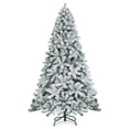 thumbnail image 2 of Costway 7.5 FT Flocked Cedar Christmas Tree Unlit Hinged White, 2 of 10