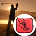 thumbnail image 3 of fastboy Universal Golf Mallet Putter Cover Square Headcover Magnetic Closure Guard Butterfly Red, 3 of 9