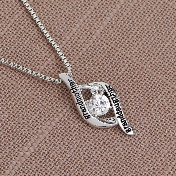 ZZkhGO Diamond Necklace for Mother's Day Gift, Grandmother Granddaughter Jewelry Necklace, Fashion Pendant Necklace for Women