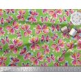 thumbnail image 3 of Soimoi Green Silk Fabric Insect Watercolor Print Fabric by Yard 42 Inch Wide, 3 of 3