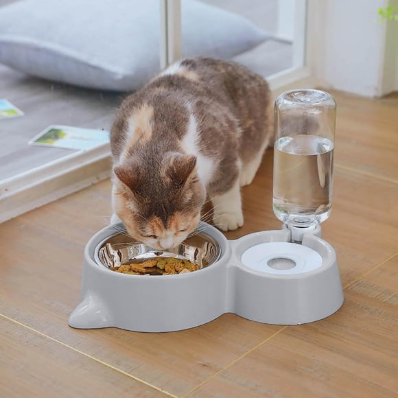 Self Refilling Automatic Water Dispenser Pet Bowl Fresh Flowing Hydration System Convenient Hygiene Design For Cat Dog Feeder, 32x17.5x17 cm, Grey