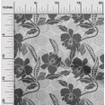 thumbnail image 2 of oneOone Cotton Poplin Gray Fabric Asian Floral Craft Projects Decor Fabric Printed By The Yard 56 Inch Wide, 2 of 4