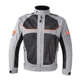 thumbnail image 3 of Motorcycle Riding Jacket Motocross Jacket Impact Protection Reflective Breathable Mesh Protective Gear Coat for Motorbike Riding Summer , Gray XL, 3 of 10