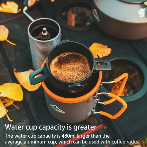 stanreset Widesea Camping Kettle Hiking Backpacking Drinkware Portable Coffee Cup Teapot Reusable Washable Tableware with Filter with Filter Rack