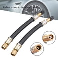 thumbnail image 2 of Flexible Rubber+Copper Tire Valve Extension Tube with American-Style Connector for Car/Bike Inflation, 2 of 8