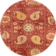 thumbnail image 1 of Ahgly Company Indoor Round Abstract Orange Abstract Area Rugs, 8' Round, 1 of 6