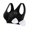 thumbnail image 2 of Women's Rhinestone Sports Bra - Hollow Back Design w/ Wide Strap Support | Anti-Sagging Wireless Bra for Workouts & Mature Figures, 2 of 4