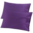 thumbnail image 1 of PiccoCasa Pure Cotton Pillowcases 2 Pcs Soft with Envelope Grape Standard, 1 of 7