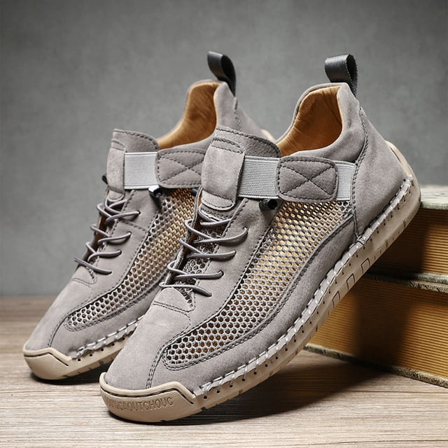 Commforr Espadrilles à Enfiler pour Femmes, Chaussures de Tennis pour Femmes, Chaussures pour Femmes Espadrilles, Espadrilles Décontractées en Maille pour Femmes Mode Rétro Respirantes Chaussures de Marche Légères Espadrilles de Tennis Classiques, Gris, 6
