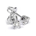 thumbnail image 2 of 1/2 ct Round Diamond Stud Earrings Solid 14K White Gold Screw Back, 2 of 2