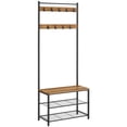 thumbnail image 1 of VASAGLE Entryway Coat Rack with Shoe Bench, Shoe Rack with Hall Tree, Rustic Walnut and Black, 1 of 6