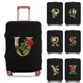 thumbnail image 2 of Luggage Cover Protective Suitcase Trolley Case Dust Cover 18 To 28 Inch Golden Flower Series Pattern Elastic Travel Protective 8Golden flower Y M, 2 of 6