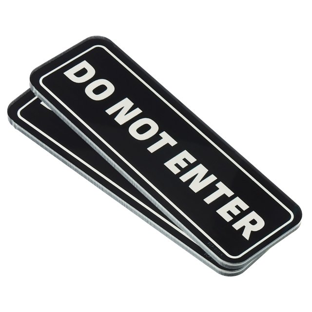 Unique Bargains Panneau « Ne Pas Entrer » 6'x2' Autocollant d'Information pour Porte, Lot de 2