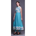 thumbnail image 3 of Bimba Robe Anarkali Teinture sur Nœuds Vert Turquoise pour Femmes Kurti Imprimé Ethnique Indien Longue Kurta Robe de Soirée XXX-Large, 3 of 6