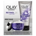thumbnail image 1 of Olay Rétinol 24 anti-âge de nuit, paquet double, hydratant de nuit sans parfum 50 mL, nettoyant exfoliant, 150 mL, 1 of 9
