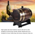 thumbnail image 3 of Baril de Brandy Rayé Noir, Baril de Vin en Chêne 3L, Boissons Durables pour Vin Rouge, 3 of 7
